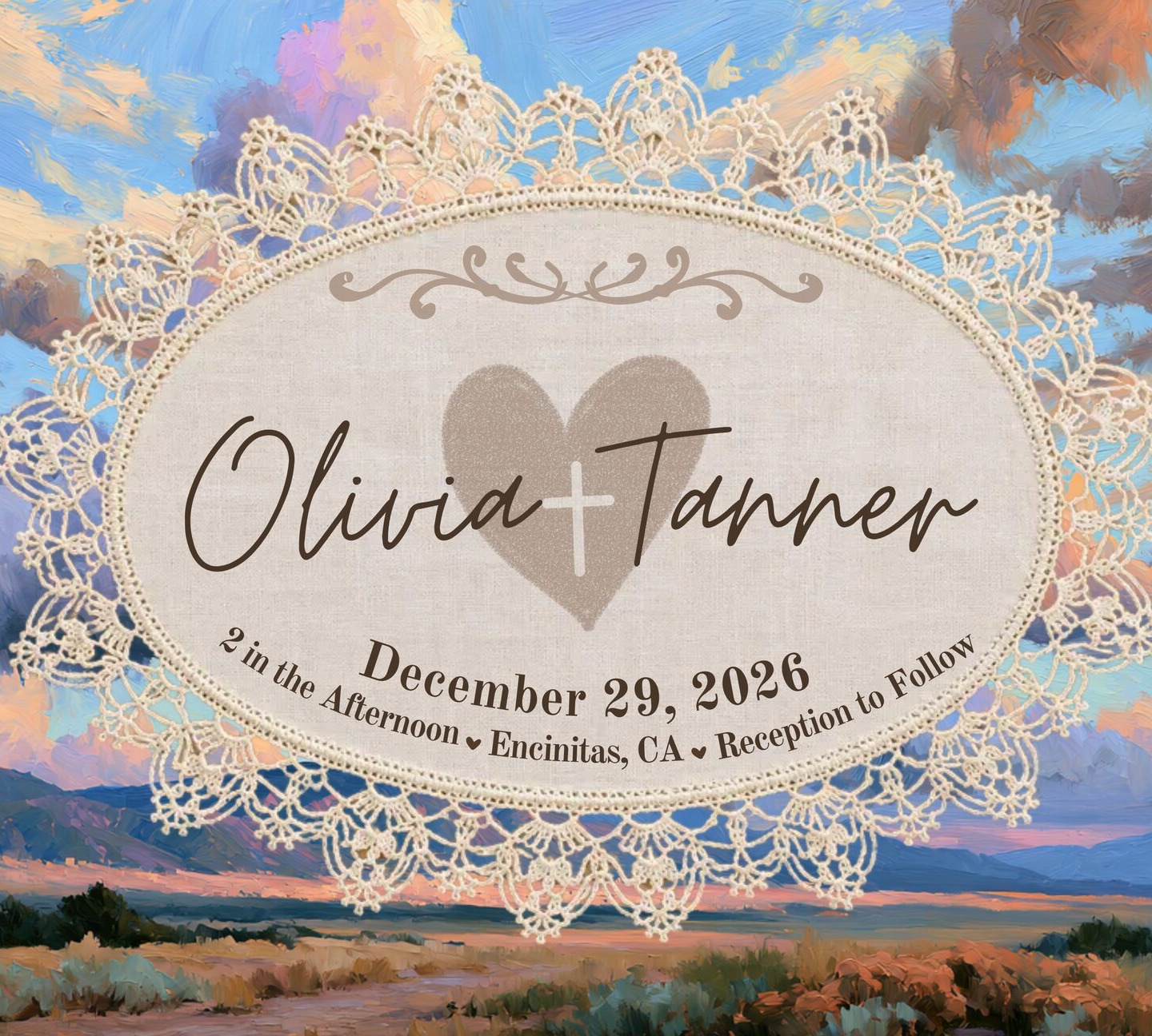 Olivia and Tanner, December 29, 2026, Encinitas CA
